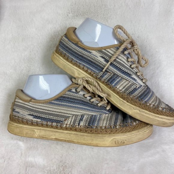 Ugg Women's Eyan II Serape Blue Lace Up Sneakers Size 8 - Picture 6 of 13